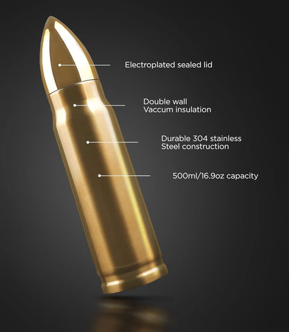 Cool Water Bottle Fathers Day Gift for Dad "Top Dad" - Insulated Stainless Steel 17oz Travel Bottle Hot/Cold with Locking Lid for Christmas and Birthday (Boxed)