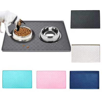 Waterproof Silicone Pet Placemat for Dogs & Cats - Non-Slip Food Mat 