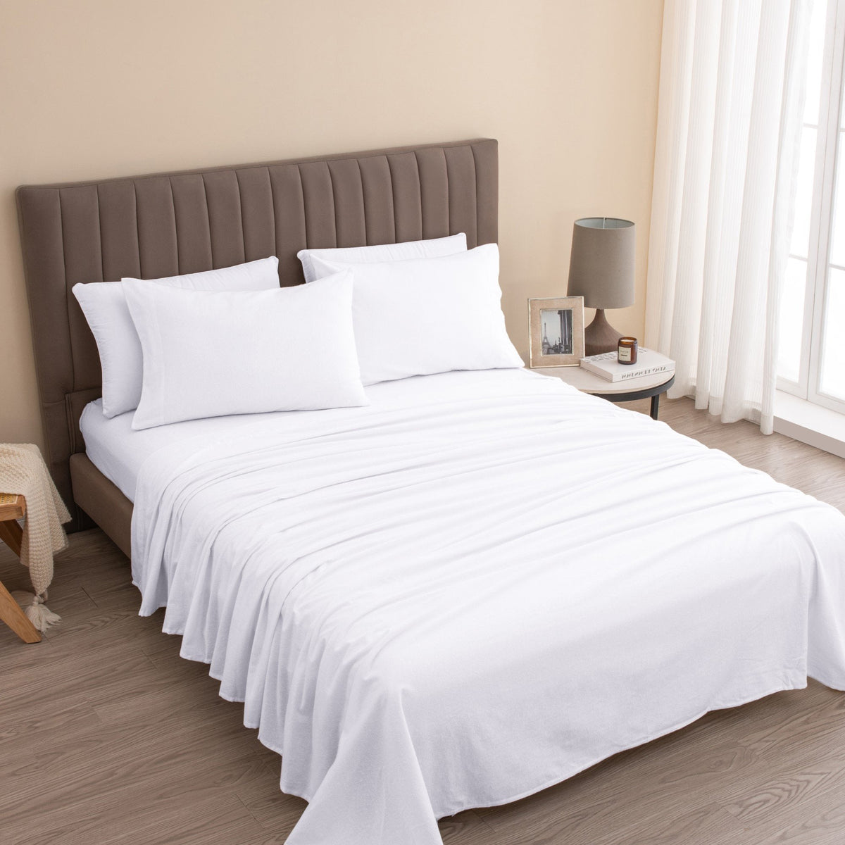 Turkish Cotton Flannel Sheets: Raye Collection Warmth & Softness