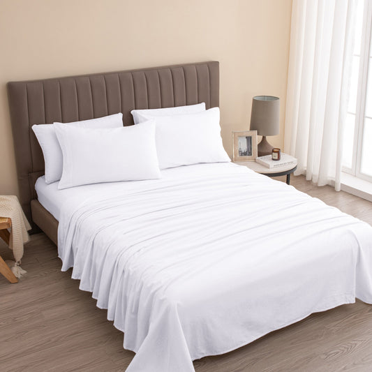 Turkish Cotton Flannel Sheets: Raye Collection Warmth & Softness