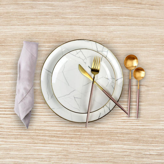 Pink and Gold Obelisk Flatware Set, 20 Pieces, Service for 4 – view 4
