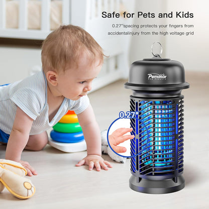 Bug Zapper Outdoor Electric, 4200V/20W High Power Voltage Mosquito Zapper, IPX4 Waterproof Fly Traps, Fly Zapper for Camping, Backyard, Patio and Garden