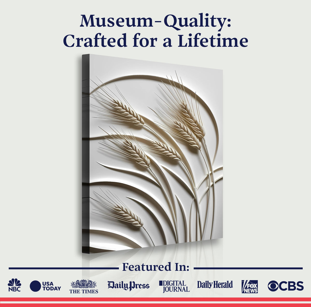 Minimalist Wheat Wall Art