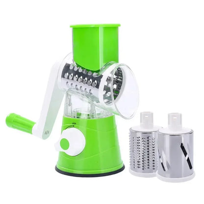 Slicing Grater Manual Rotary Food Processor - Stainless Steel Multifunctional Blender, Potato Slice Chopper, Kitchen Gadgets