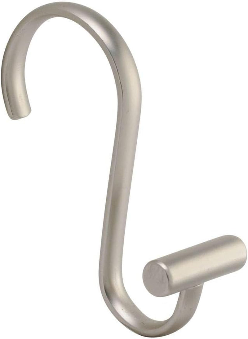 Idesign 76752 Metal T-Bar Shower Curtain Hooks Rust Resistant Rings for Kid'S, Guest, Master Bathroom, 1" X 1.75" X 2.75", Set of 12, Satin
