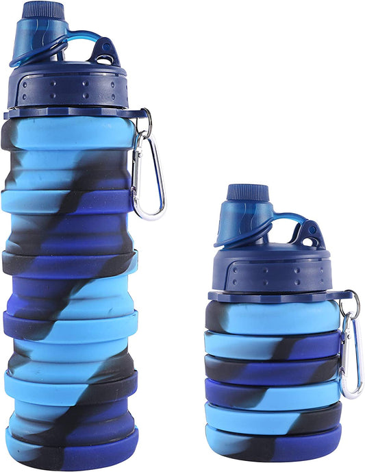 2-Pack Collapsible Hydration Water Bottles