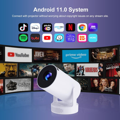 Pro Mini Portable Smart Projector with Android 13, Full HD, WiFi 6, Bluetooth 5.0, Built-in Apps for Netflix & YouTube – Works with Phone, Laptop, TV, HDMI, PS5