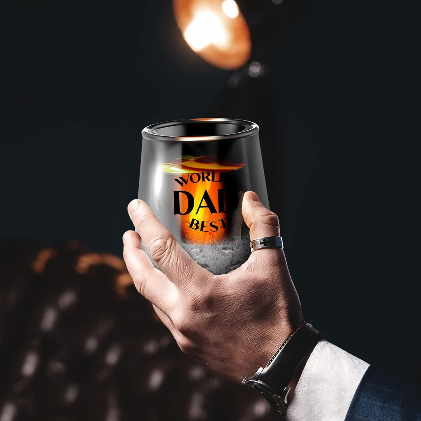 Freezer Whiskey Glass Gift for Dad - Insulated 7oz Frozen Chiller Cup (7oz) Enjoy Ice Cold Scotch and Bourbon - Drinking Gift (Gift Boxed)