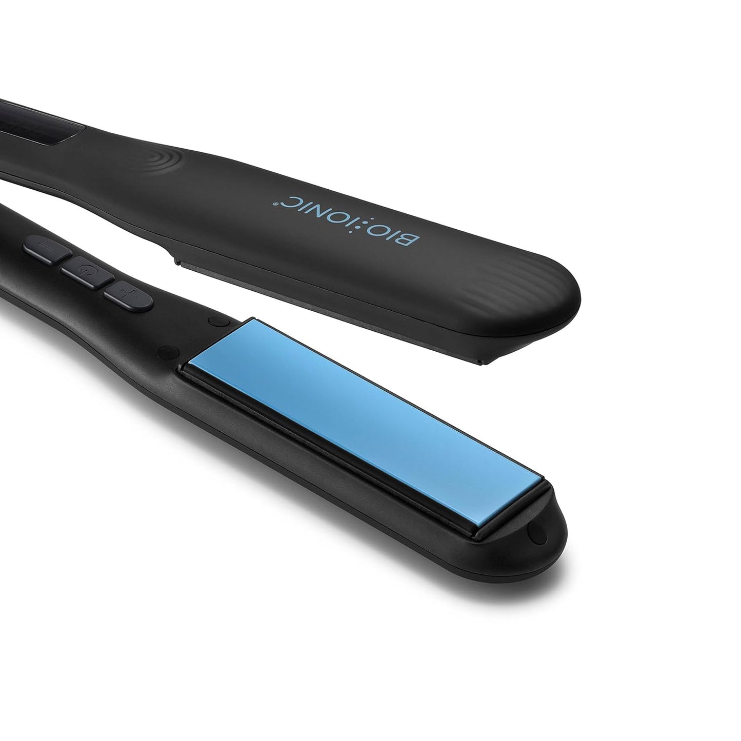 BIO IONIC Onepass Styling Flat Iron with NanoIonic & Moisturizing Heat Technology, Hydrated and Frizz-Free Hair, Ceramic Hair Straightener with Silicone Strip for Gentle OnePass Styling