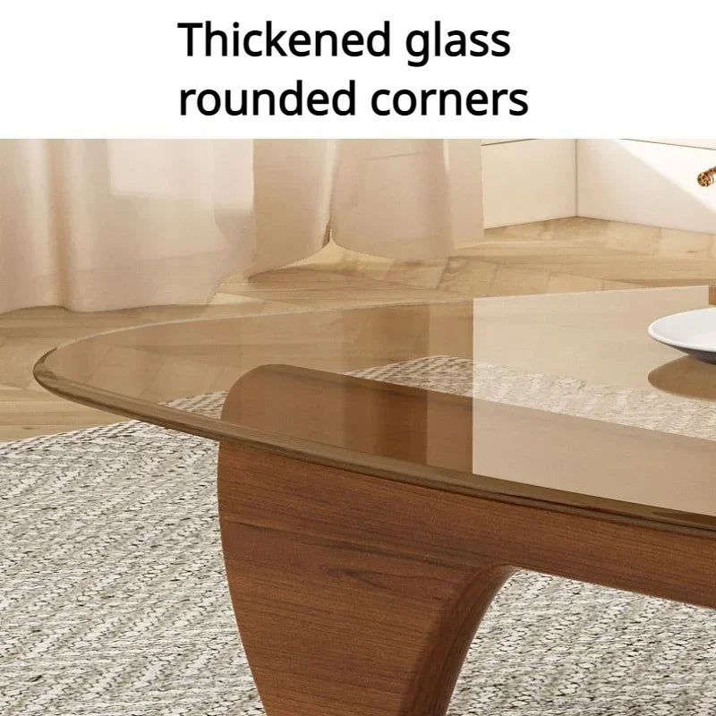 Nordic Minimalist Tempered Glass Coffee Table