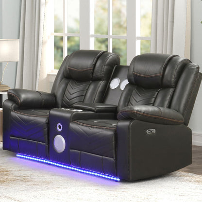 Challenger - LED Power Recliner Loveseat