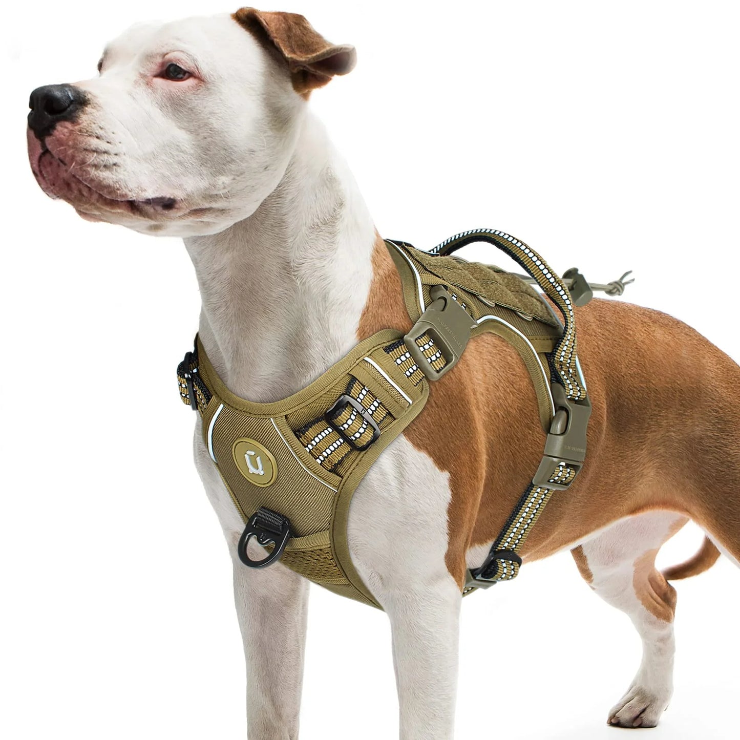 Tactical Dog Harness, Adjustable No-Pull Vest for Medium to Large Dogs, Breathable with MOLLE System, Reflective Military Design