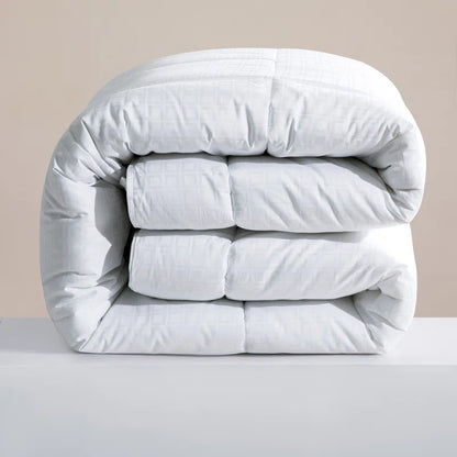 Cleves All-Season Down Alternative Comforter – Hypoallergenic, Lightweight & Machine Washable White Comforter for Bed, 300 Thread Count Microfiber Cover –Full/King Sizes