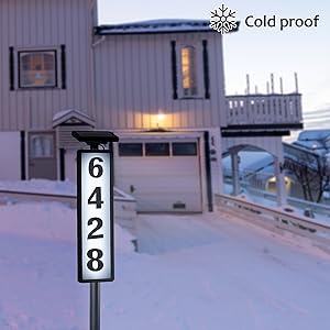 Solar Lighted House Address Sign – LED Illuminated Outdoor Plaque with Ground Stake for Yard, Garden & Home