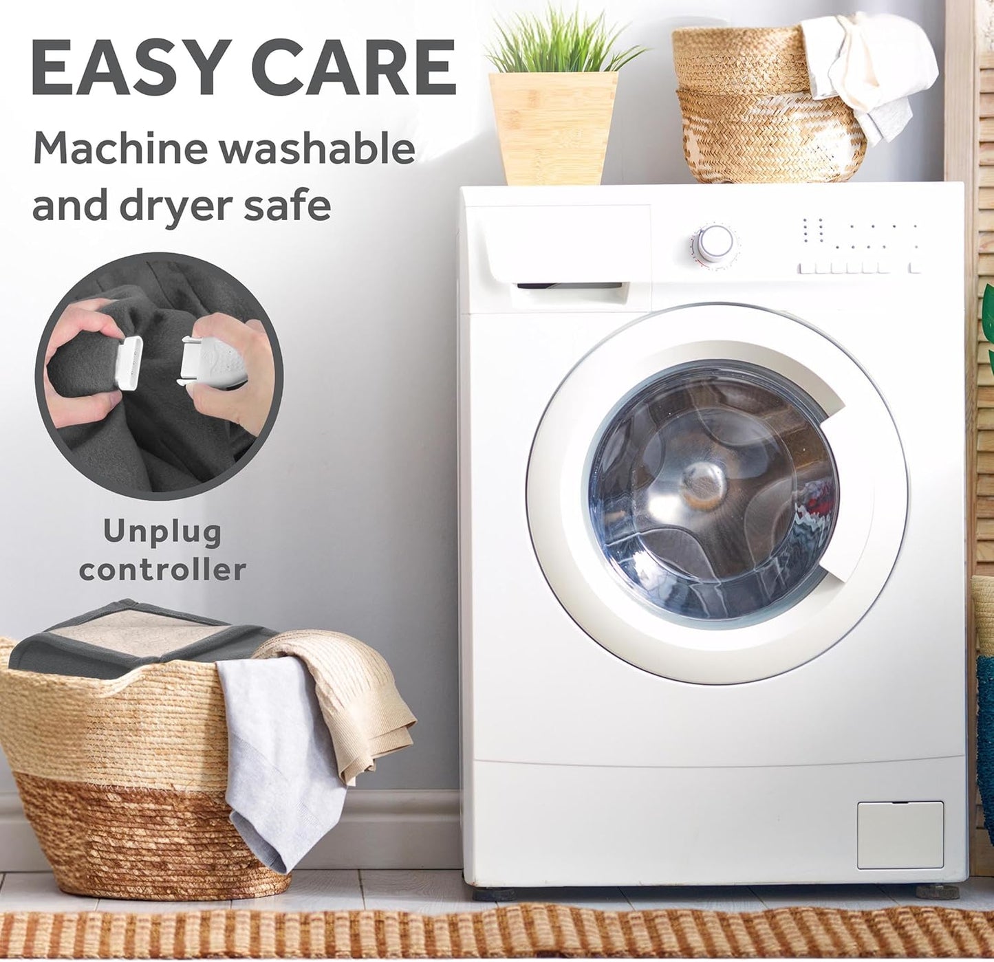 Sunbeam Royal Luxe Sherpa Night Fog Heated Blanket - Twin