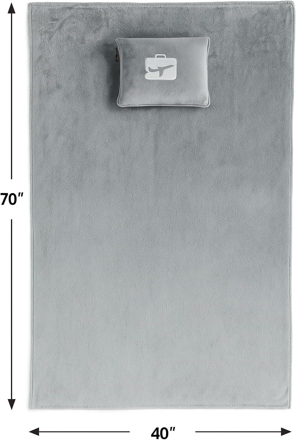 Comfort Fly Travel Blanket & Pillow – 2-in-1 Micro Plush Airplane Blanket with Carry Case (40" x 70")