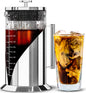 Cafe Du Chateau Cold Brew Coffee Maker - 34oz Airtight Iced Coffee & Tea Pitcher with Measuring Label, Stainless Steel Filter, Ideal for Fridge Storage