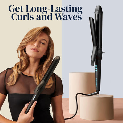 Bio Ionic Long Barrel Styler, Curling Iron with Moisture Heat Technology & NanoIonic MX, Versatile Curling Wand with Adjustable Heat Settings, Hair Curler with Extended Barrel