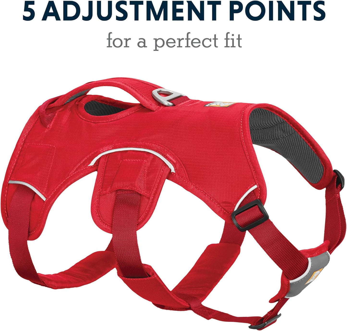 , Web Master, Multi-Use Support Dog Harness, Hiking and Trail Running, Service and Working, Everyday Wear, Red Currant, X-Small