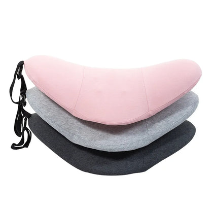 Memory Foam Lumbar Pillow Rollable Pregnant Waist Pad Washable Lumbar Support Backrest Mat Bed Cushion Detachable Back Pillow