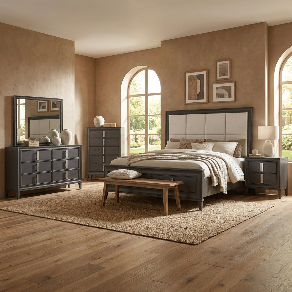 Lorraine Storage Bed, Dark Grey