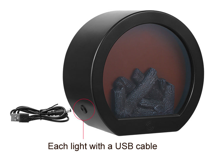 LED Tabletop Fireplace Flame Light