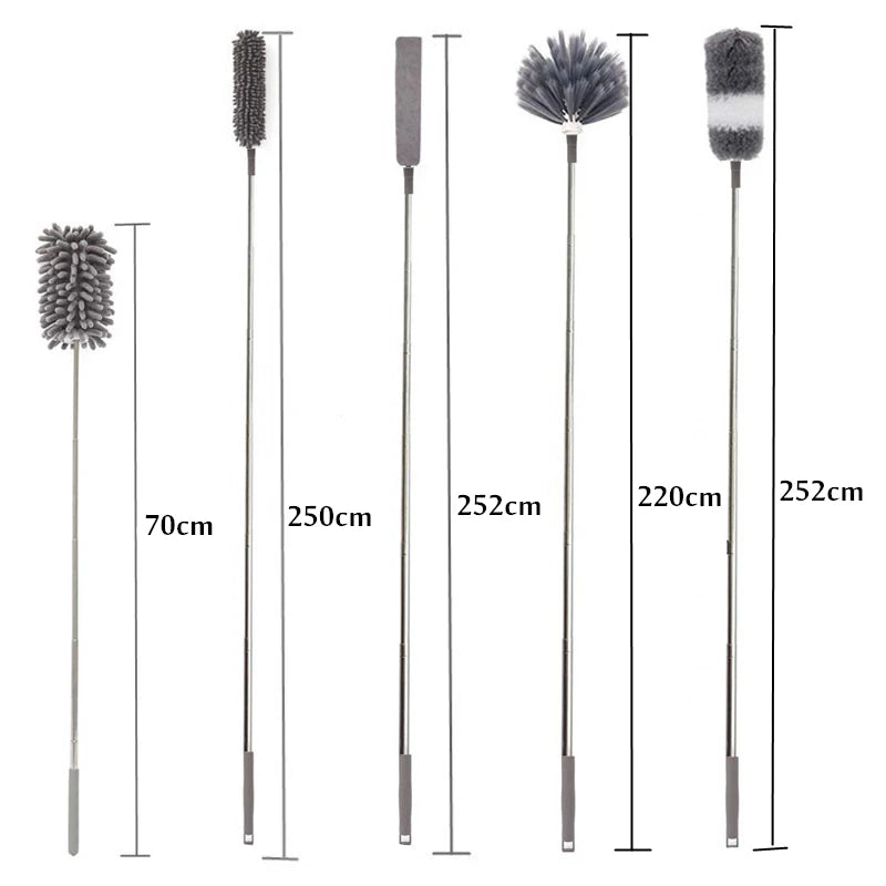 2024 Scalable Duster Brush - Spider Web and Ceiling Dust Remover with Chenille Microfiber Head, Telescopic Handle