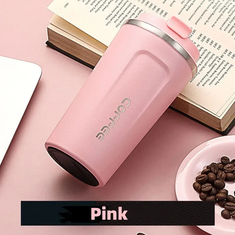 510ML Stainless Steel Thermal Mug - Leakproof Coffee & Water Travel Bottle, Insulated Thermo Flask for Hot and Cold Beverages