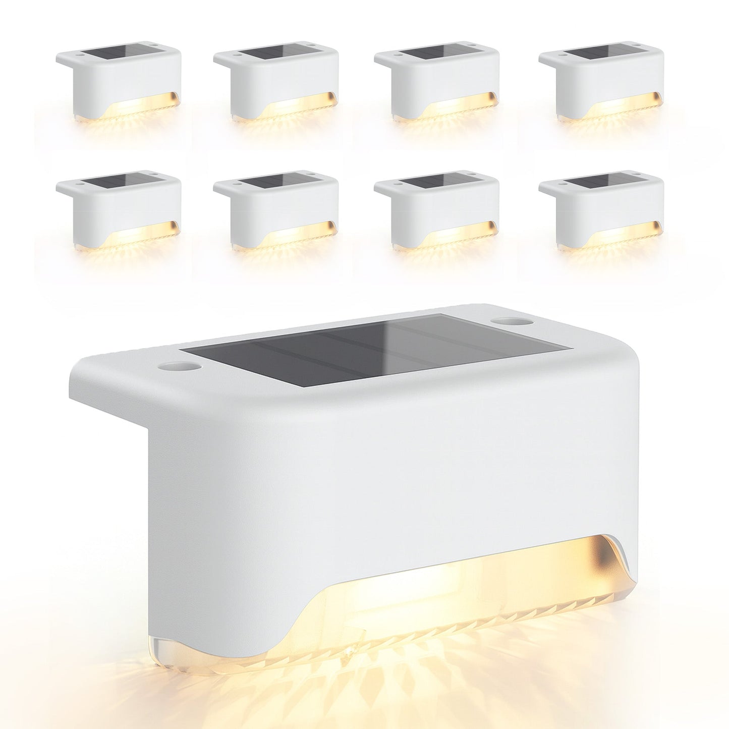 8-Pack Solar LED Deck & Step Lights
