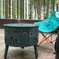 Simple Outdoor Iron Fire Pit - Round Terrace Cage Stove, Wood Stove for Winter, Outdoor Camping BBQ Charcoal Brazier