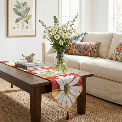 Tache Loves Me Not Daisy Tapestry Table Runner (9046)