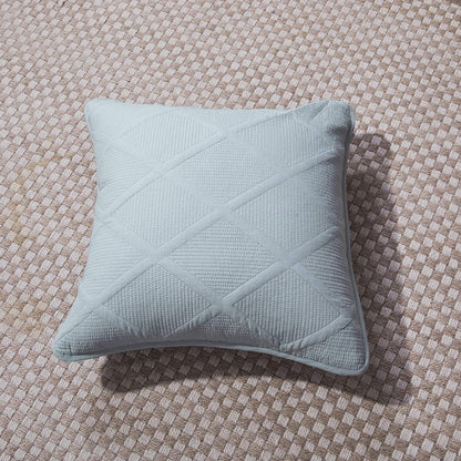 Tache Cotton Seafoam Blue Soothing Pastel Diamond Cushion Covers / Euro Sham (JHW-856)