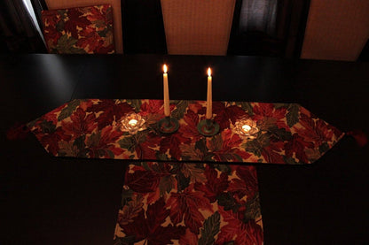 Tache Thanksgiving Leaves Fall Foliage Vintage Tapestry Placemat Set of 4 (11516PM)