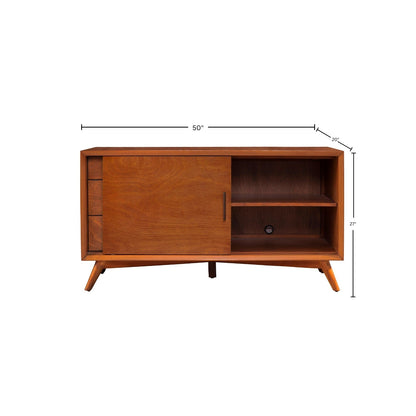 Flynn Small TV Console, Chestnut