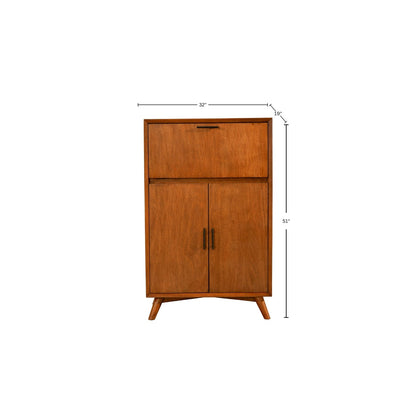 Flynn Large Bar Cabinet, Chestnut