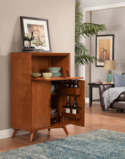 Flynn Large Bar Cabinet, Chestnut