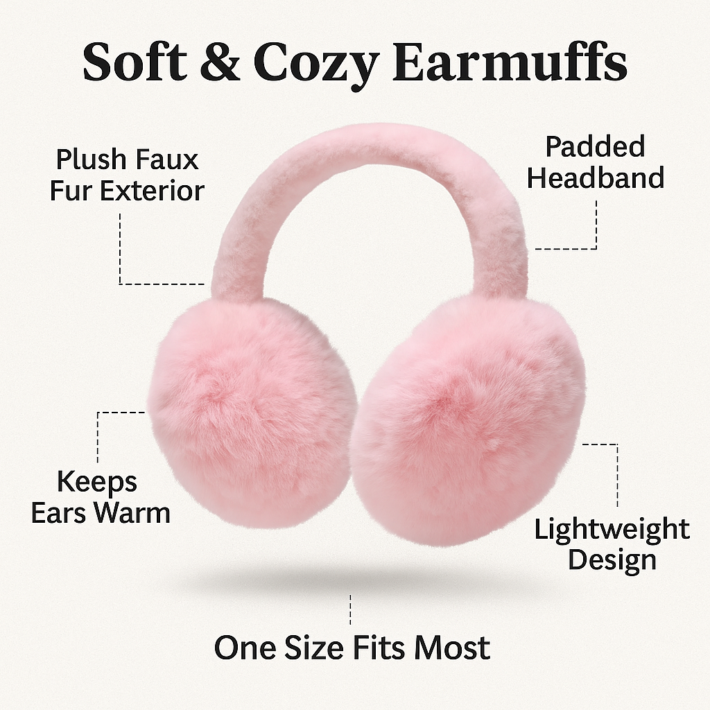3-Pack ThermaWear Super Fuzzy Winter Earmuffs