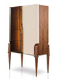 Luxury Italian Wine Cabinet - Customizable Home Bar Furniture, Solid Wood and Stainless Steel Wine Storage