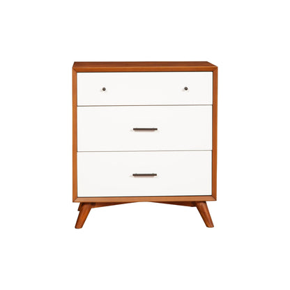 Flynn Small Chest, Chestnut/White