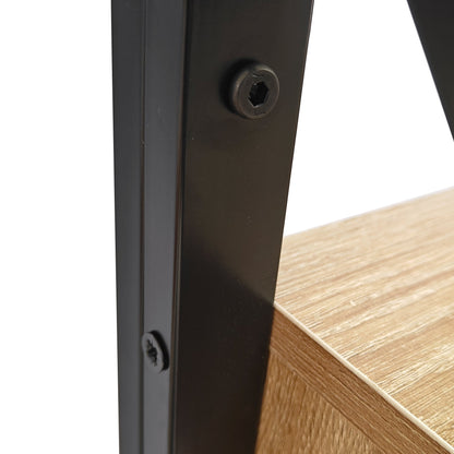 Modern End Tables with Drawer - Set of 2 Nightstands with Tempered Glass Top