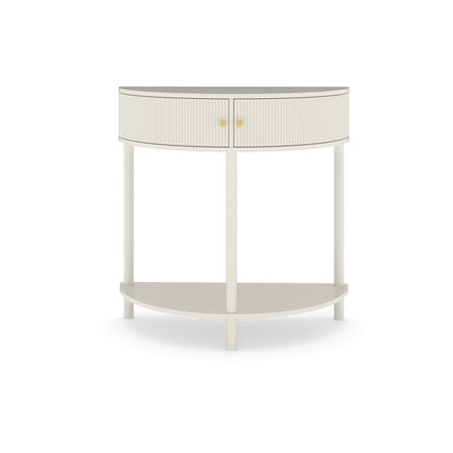 Demi Lune Console Table With 2 Storage Drawers