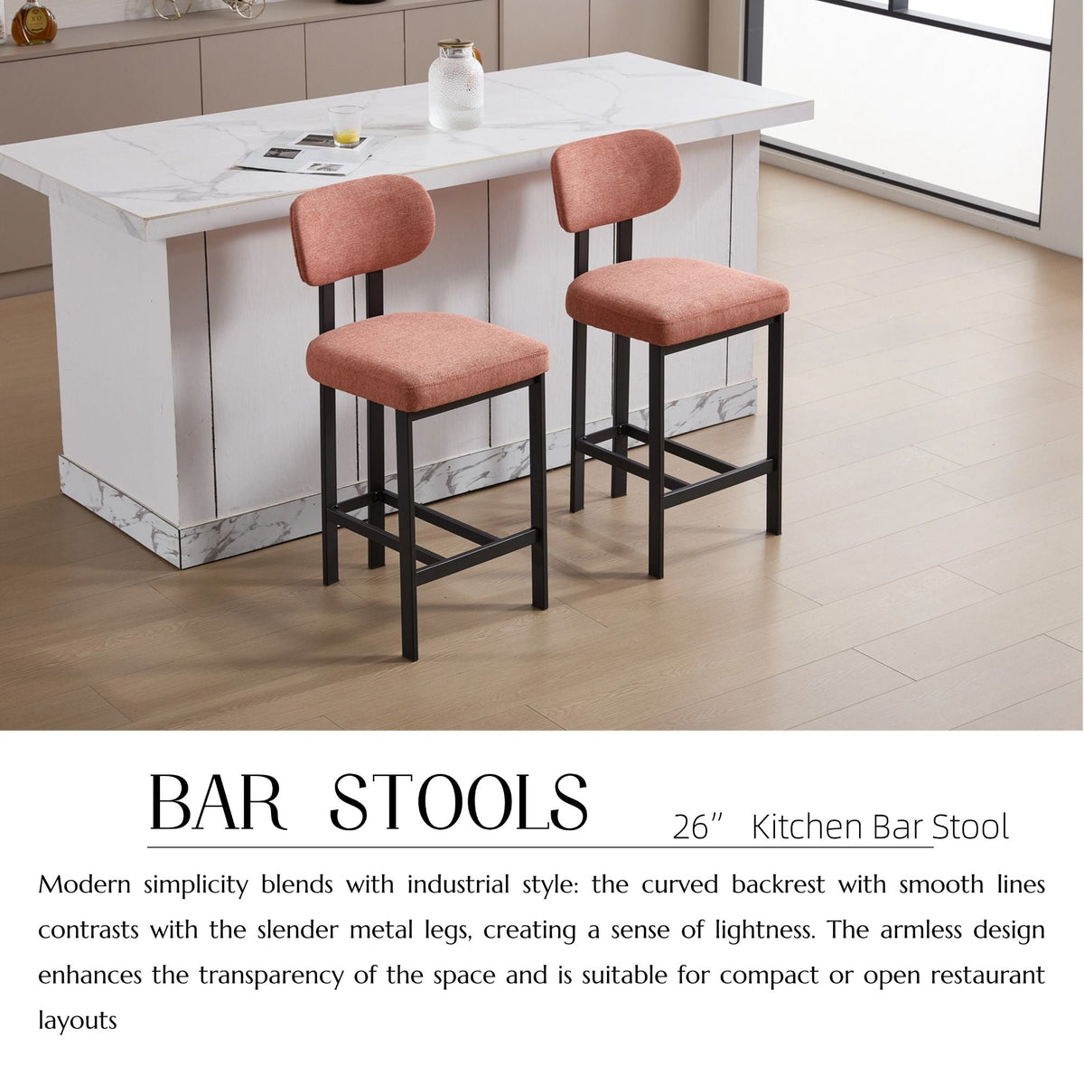 Modern Counter Height Stools (Set of 2)