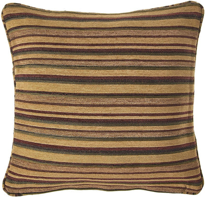 Tache Chenille Elegant Paisley Striped Brown Burgundy Exotic Blooms Comforter Set With Zipper Cover (BM14224)