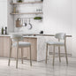 ACTU Counter Stools Set of 2, 26” Upholstered Bar Stools, Solid Wood, Mid-Century Modern