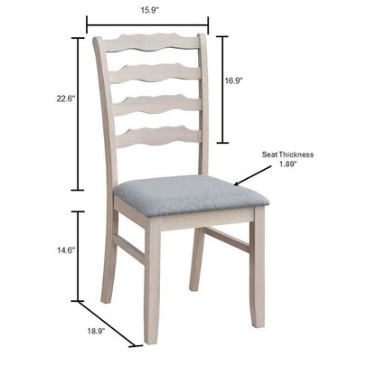ACTU Farmhouse Dining Table Set with Upholstered Chairs for 4–6