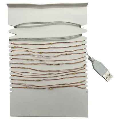 2-Pack 10-Ft USB Powered Indoor/Outdoor LED Copper Wire String Light
