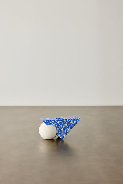 Equilibrium Cobalt Blue Terrazzo Taper Candle Holder