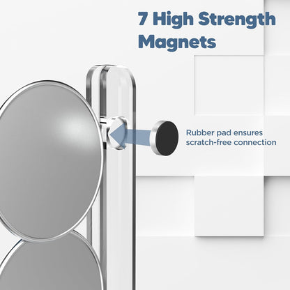 Magnetic 10 Pod Holder, Compatible with Nespresso Vertuo Capsules - Storage Organizer Rack Mount for Fridge, Coffee Station (Clear Acrylic)