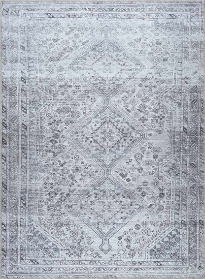 Barny Gray Denim Washable Rug