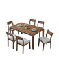 ACTU 59” Solid Wood Mid-Century Modern Dining Table Set for Small Spaces (Seats 4–6)